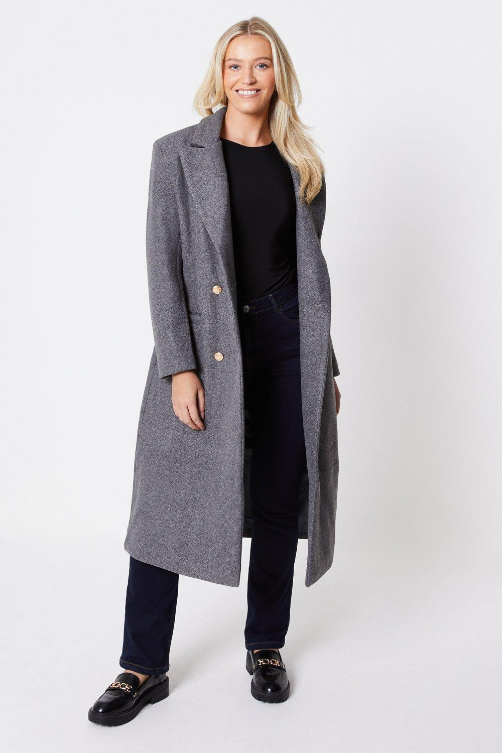 Longline Double Breasted Formal Coat | Debenhams UK