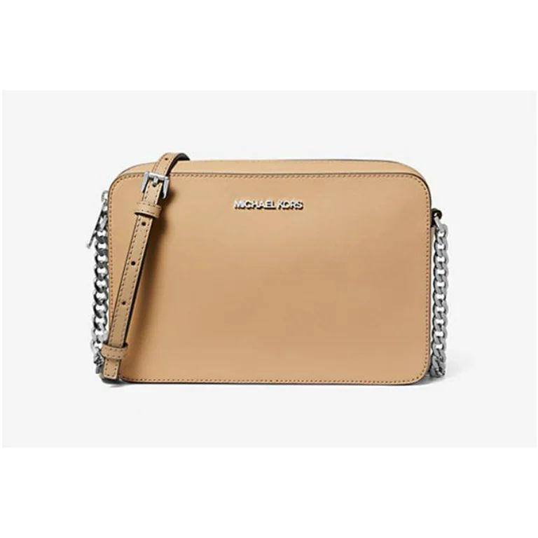 Michael Kors Jet Set Large East West Saffiano Leather Crossbody Bag Camel - Walmart.com | Walmart (US)