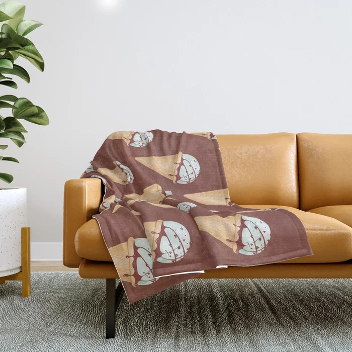 Ice cream Pattern Throw Blanket | Society6