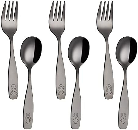ANNOVA Kids Silverware Children's Safe Flatware Set Stainless Steel - Children Forks, Children Table | Amazon (US)