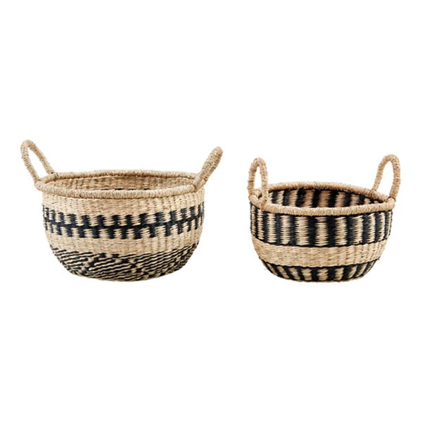 Mud Pie Natural Black Basket Set | Scheels