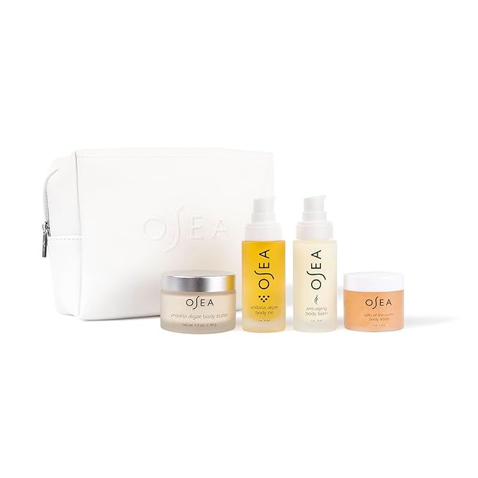 OSEA Bestsellers Bodycare Set - Pamper with a 4-piece Body Care Kit - Vegan Leather Pouch with Bo... | Amazon (US)