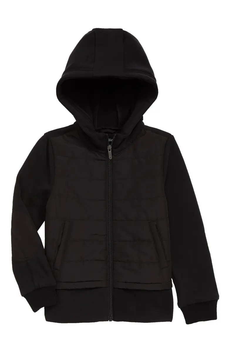 Zella Girl Mixed Media Hooded Jacket (Little Girl & Big Girl) | Nordstrom | Nordstrom