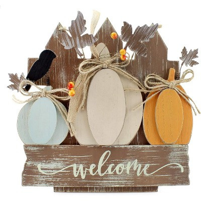 AuldHome Design Farmhouse Fall Door Sign, Wooden Door Decoration 12.5 x 12 Inches | Target