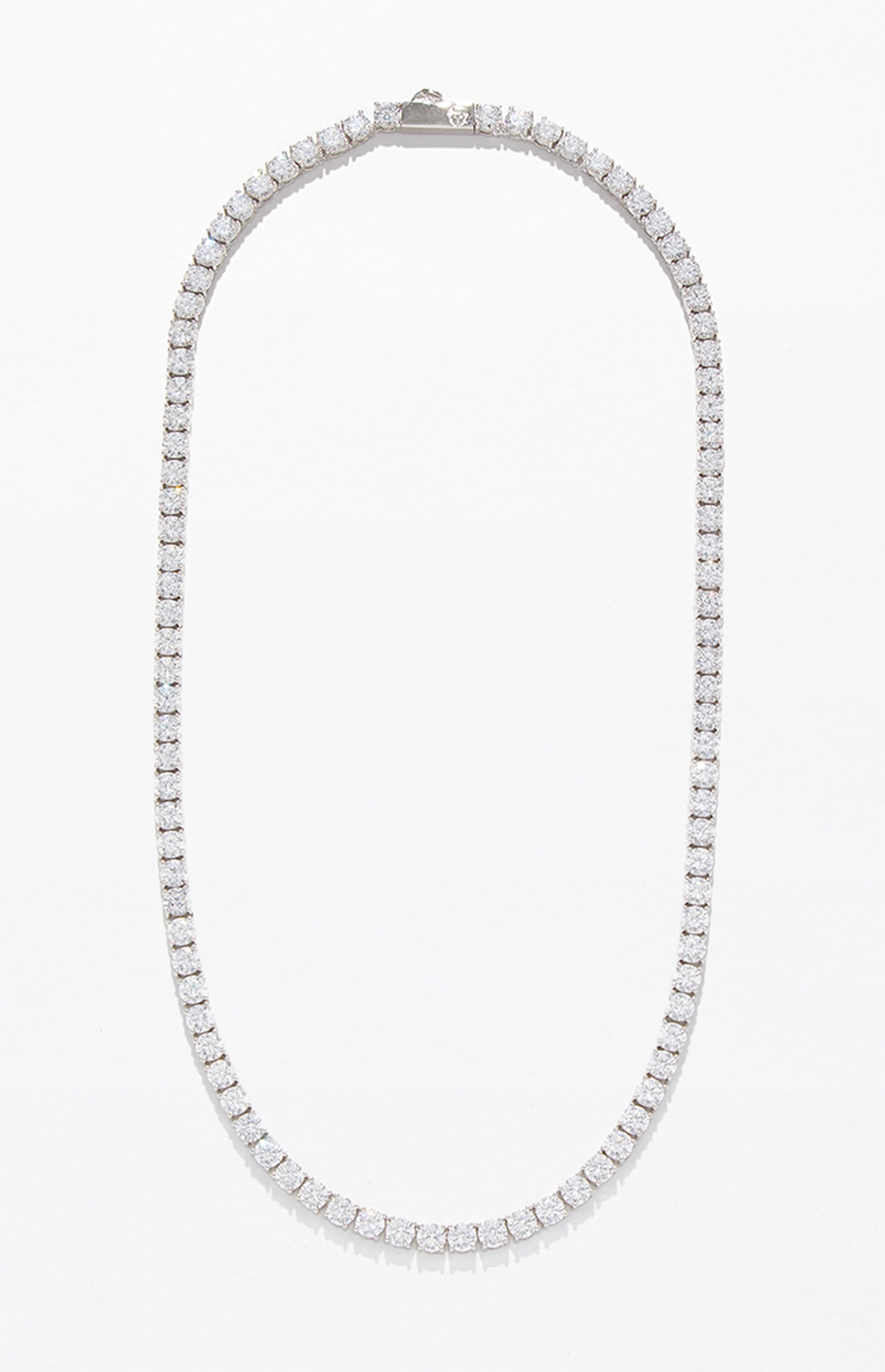 King Ice Silver Tennis Chain Necklace | PacSun | PacSun