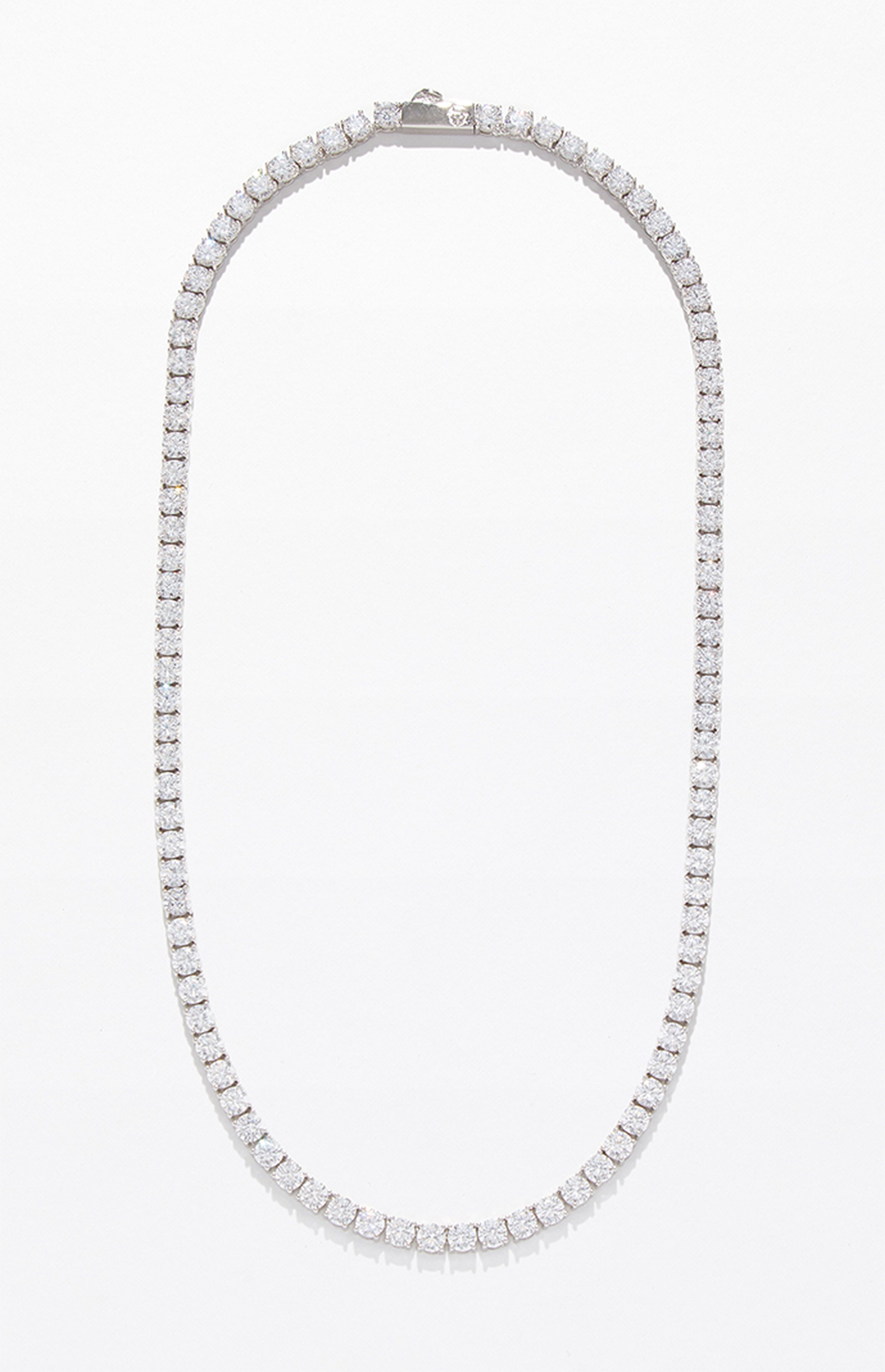King Ice Silver Tennis Chain Necklace | PacSun | PacSun