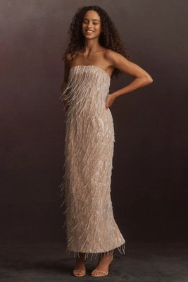 Helsi Ramona Strapless Beaded Fitted Maxi Dress | Anthropologie (US)