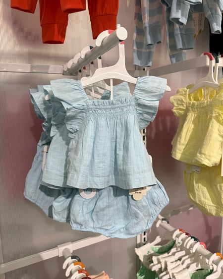Cutest baby girl sets at Target / only $16 and the ruffle sleeves are 🥹🥹🩵 grabbing the blue and purple for our gal this summer! 

Baby sets, baby girl sets, target baby, target kids 

#LTKSeasonal #LTKbaby #LTKfindsunder50