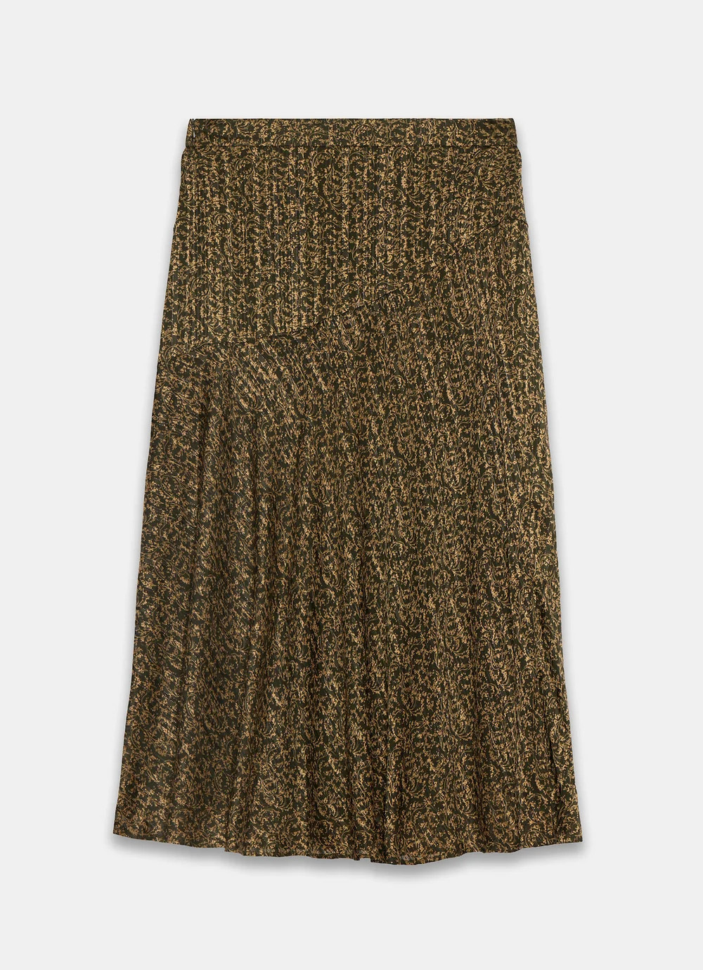 Khaki Floral Print Midi Skirt | Mint Velvet - ROW