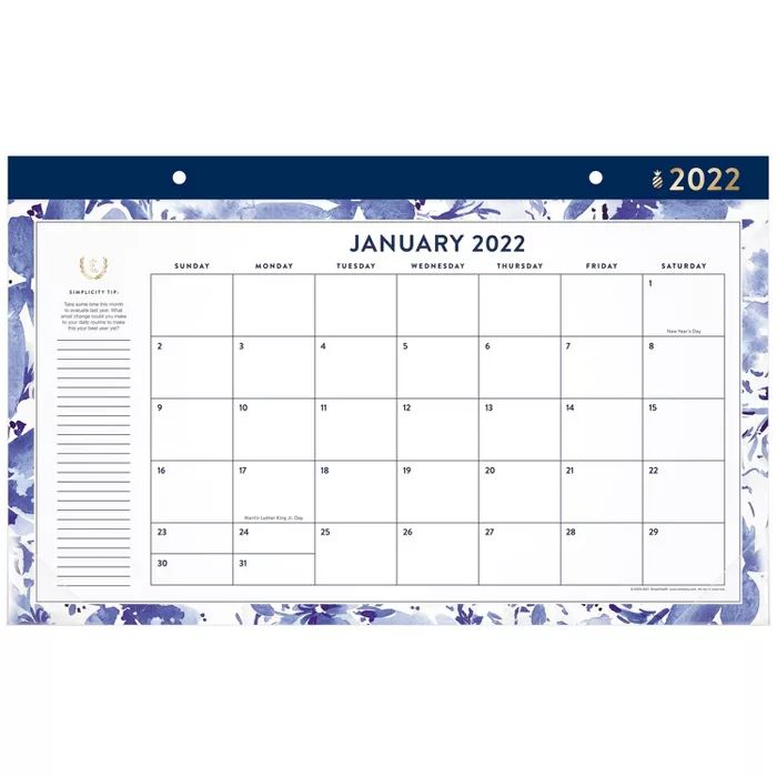 2022 Desk Calendar Compact Navy - Emily Ley for At-A-Glance | Target