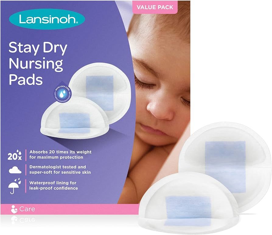 Lansinoh Stay Dry Disposable Nursing Pads, Soft and Super Absorbent Breast Pads, Breastfeeding Es... | Amazon (US)