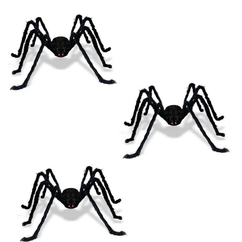 The Holiday Aisle® 3PCS Spider Halloween Decorations Indoor Outdoor Spider Decorations Halloween... | Wayfair North America