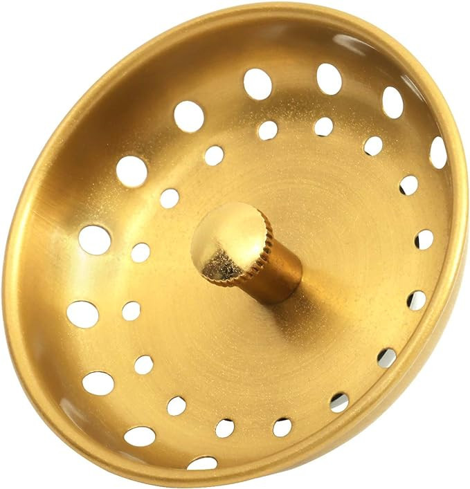 Zeesink Gold Sink Strainer,Gold Kitchen Sink Drain,Kitchen Sink Stopper, Stainless Steel Sink Str... | Amazon (US)