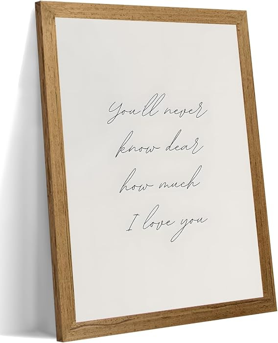 Vintage Nursery Wall Art Baby Girl Boy Nursery Wall Decor Baby Love Quote Print Neutral Beige Far... | Amazon (US)