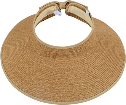 Simplicity Women's UPF 50+ Wide Brim Roll-up Straw Sun Hat Sun Visor | Amazon (US)