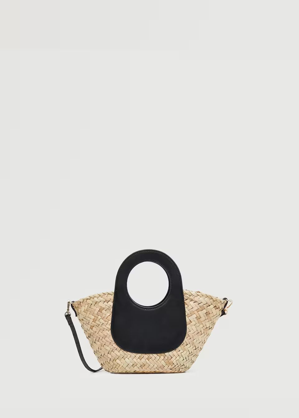 Double strap mini basket bag | MANGO (UK)