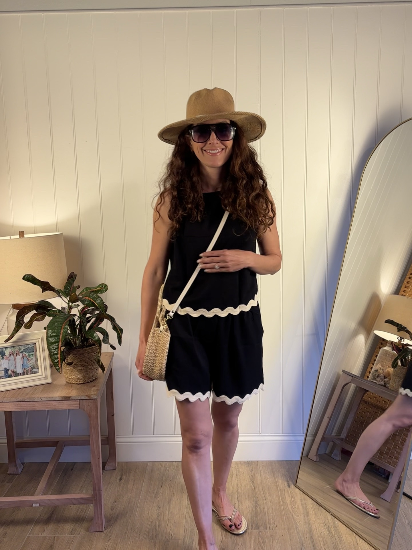 This is the cutest two piece set for spring and summer! It comes in different colors but I love the classic black and cream! It would be so cute for a vacation at the beach or even a girls lunch with a wedge or as a cover up over a cute swimsuit! 

#LTKswim #LTKtravel #LTKfindsunder50