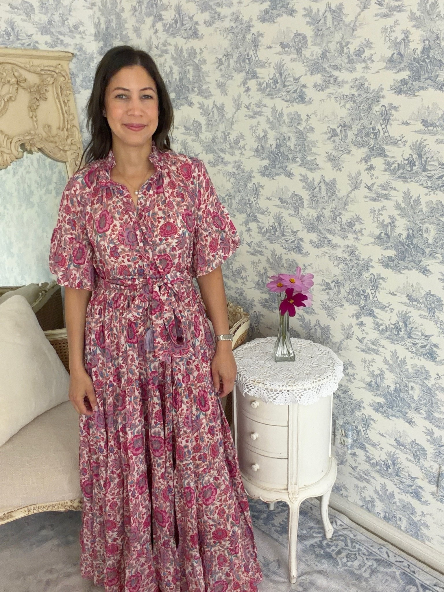 My special occasion dress today is from  Rungolee Melodie Maxi Dress, and it is such a beautiful choice for summer soirees.

Crafted in a soft, flowing silk with a romantic floral print, this dress has an effortless elegance that makes it perfect for a wedding, garden party, afternoon tea, or any special celebration. I especially love the pretty tassel details and the way the fabric moves, it feels light, feminine, and wonderfully graceful.

It's one of those dresses that can easily be styled with simple flats for a daytime event or dressed up with heels for an evening occasion. A versatile piece like this is a lovely addition to an intentional wardrobe because you'll find yourself reaching for it whenever you want to feel polished and romantic.

Do you have any special occasions on your calendar this summer?

#tenitemwardrobe  #rungolee #maxidress #summerstyle #romanticstyle #ootd

#LTKgrwm #LTKOver40 #LTKSeasonal