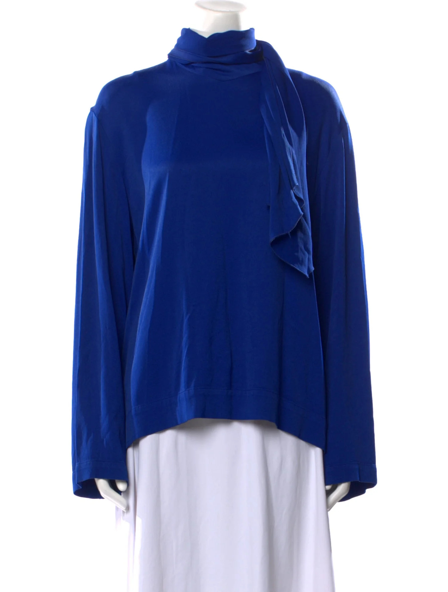 Joseph Turtleneck Long Sleeve Blouse - Blue Tops, Clothing - JOS66441 | The RealReal | The RealReal