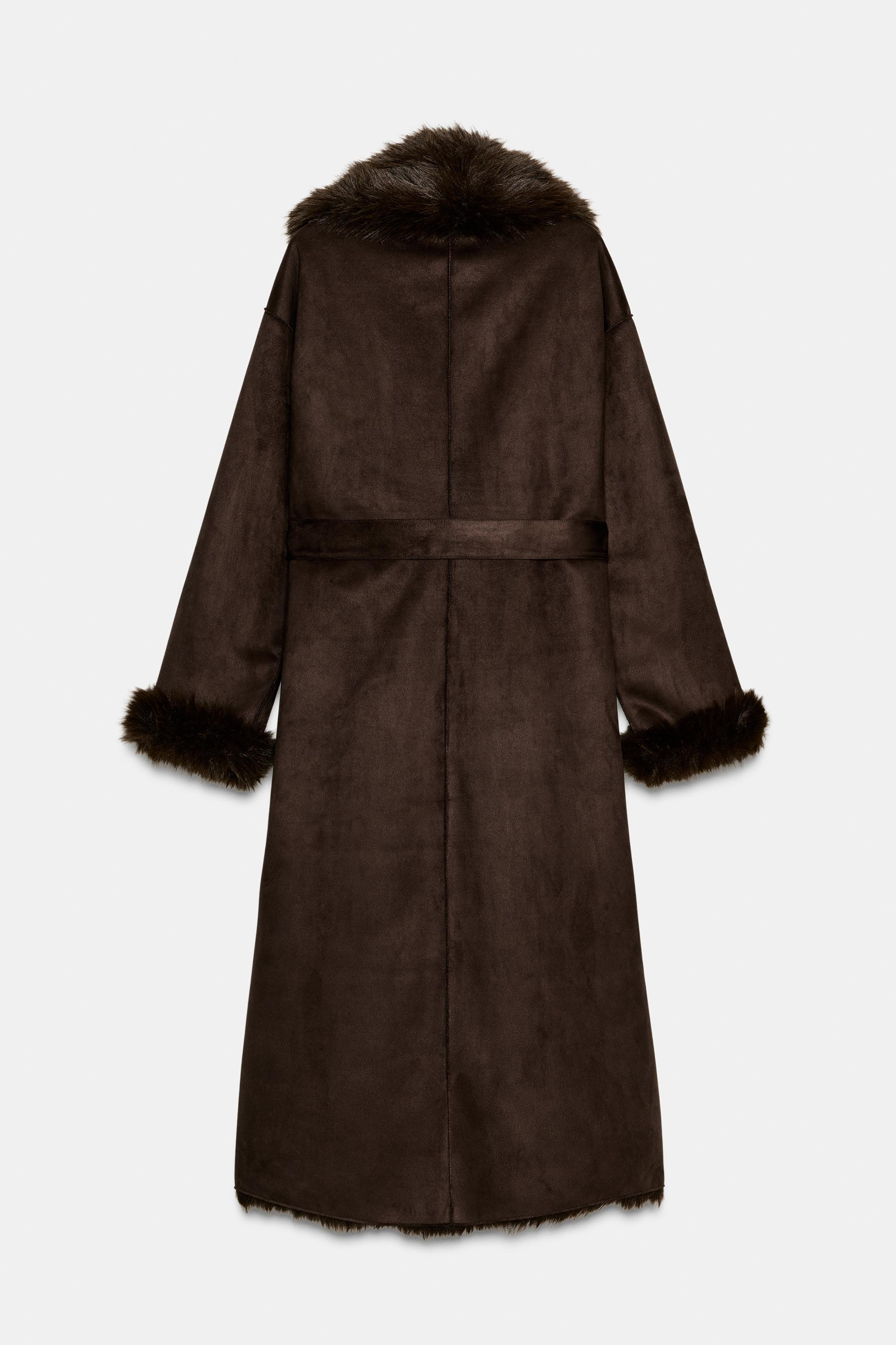 BELTED FAUX FUR COAT ZW COLLECTION | Zara US