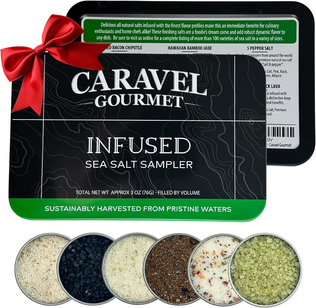 Infused Sea Salt Sampler Set, Finishing Salt for Seasoning, Gourmet Cooking Gift and Spice Variet... | Amazon (US)