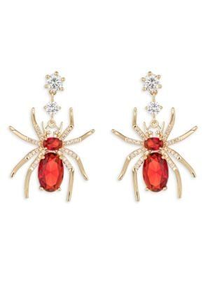 Luxe 18K Goldplated & Cubic Zirconia Spider Drop Earrings | Saks Fifth Avenue OFF 5TH