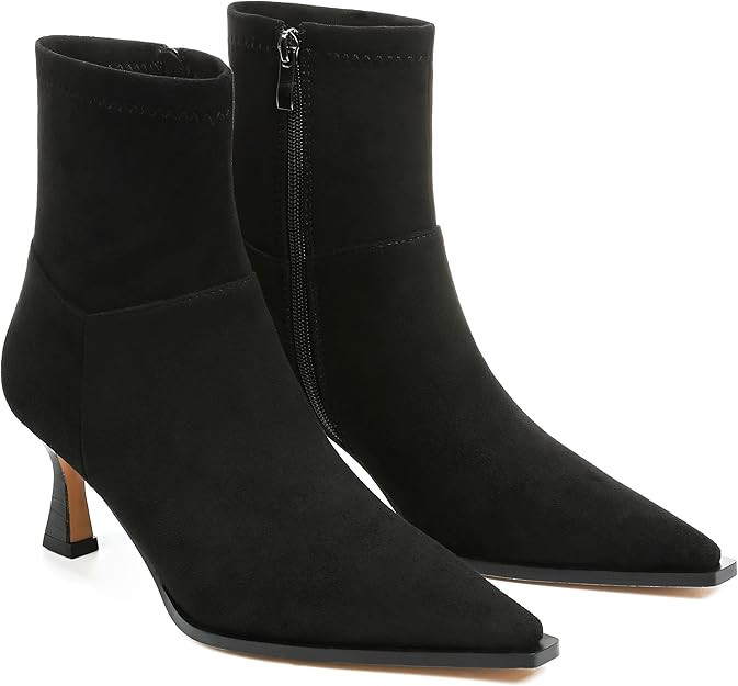 Goiphrri Women's Ankle Boots - Stiletto High Heel, Pointed Toe, Short, Side Zipper, Dress Boots -... | Amazon (US)