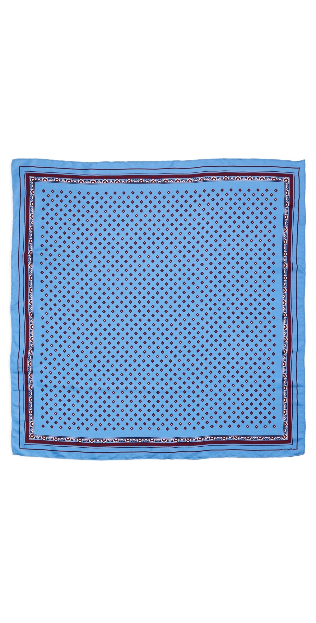 Madewell Medium Silk Bandana Retro Blue One Size | Shopbop