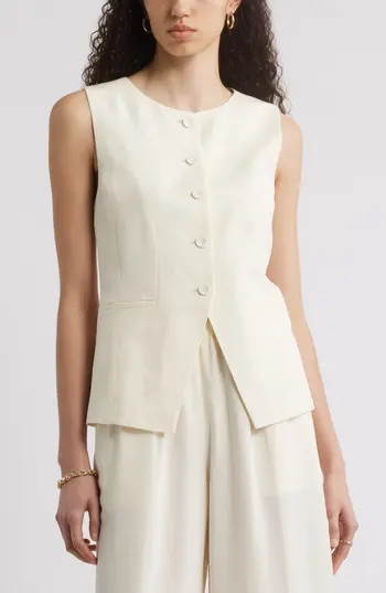 Nordstrom Cutaway Vest in Ivory Tofu at Nordstrom Rack, Size X-Large | Nordstrom Rack