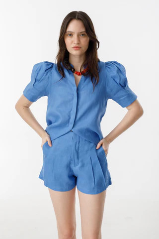 Athina Linen Shirt - Lanh Blue | Lanhtropy