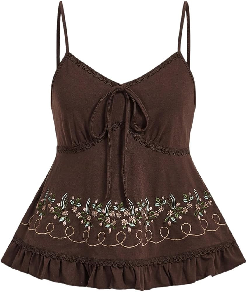 Summer floral embroidery camisole tops for women | Amazon (US)