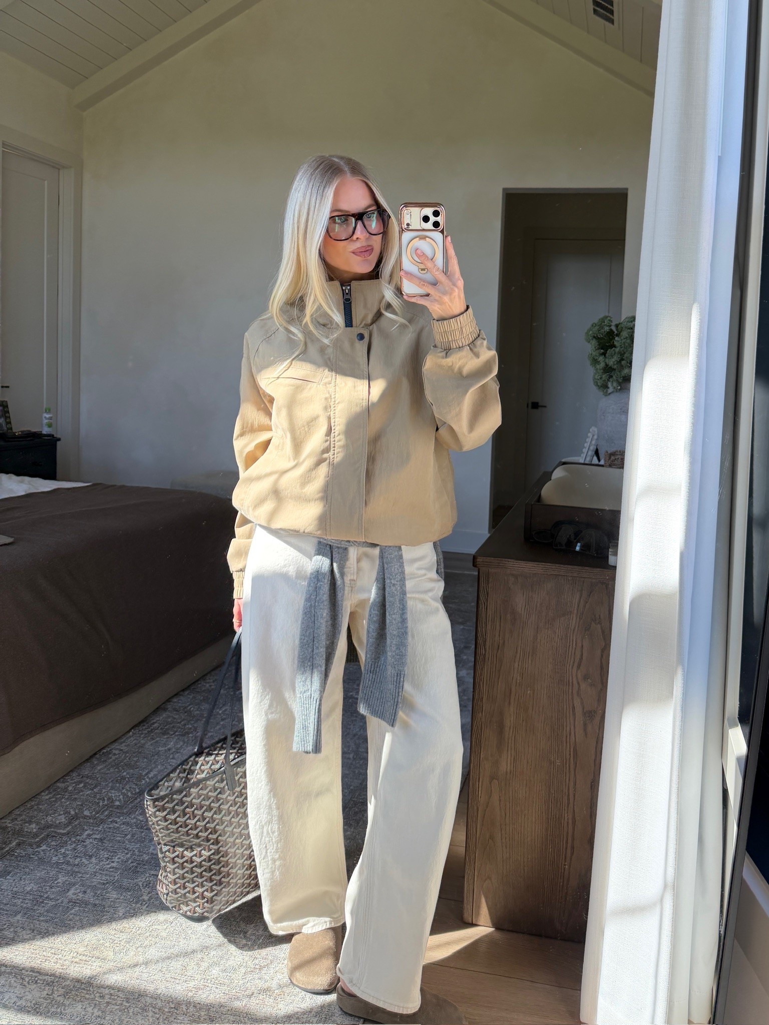 SIZE: med in jacket & sweater (tied around waist), 28 reg in jeans, shoes run tts! #kathleenpost

Fall outfit inspo, fall transition outfit, casual chic fall look

#LTKootd #LTKSeasonal