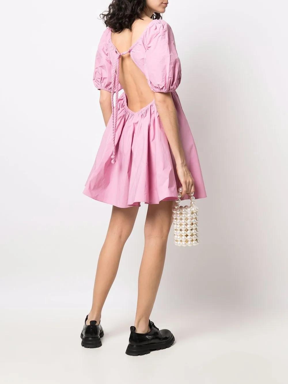 RED Valentino puff-sleeved A-line Dress - Farfetch | Farfetch Global