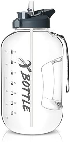 1 Gallon Water Bottle with Straw & Chug lid (optional), BPA Free Dishwasher Safe 128oz Large Wate... | Amazon (US)