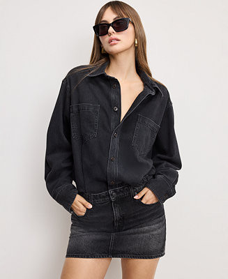Women's Collared Denim Shirt Dress, Regular and Plus Size | Macy's