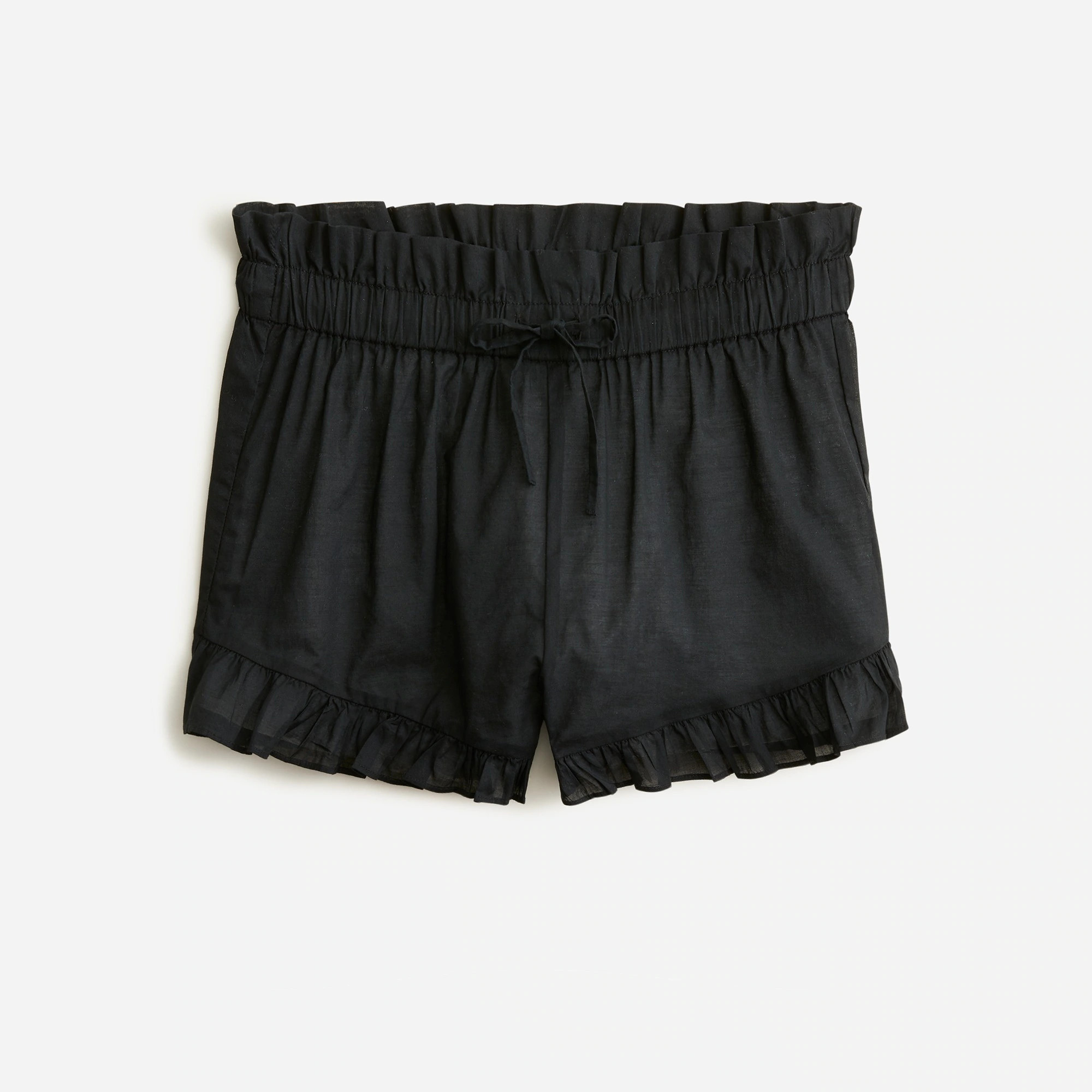 Cotton voile ruffle beach short | J. Crew US