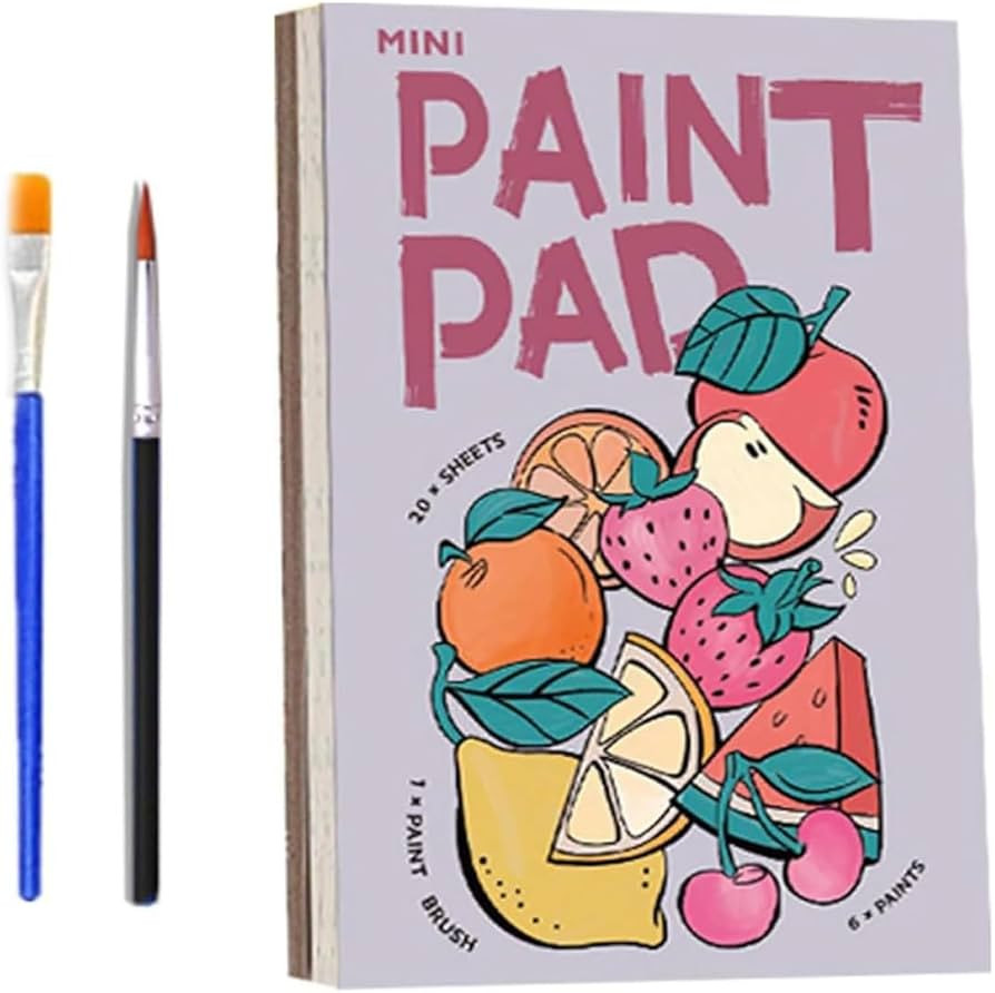 Pocket Watercolor Painting Book - 21 Pages Mini Watercolor Paint Pads, Fruit Pattern Watercolor W... | Amazon (US)