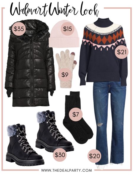 Walmart Winter Look | Winter Outfit | Winter Coat | Cold Weather | Sherpa Booties 

#LTKunder100 #LTKSeasonal #LTKstyletip