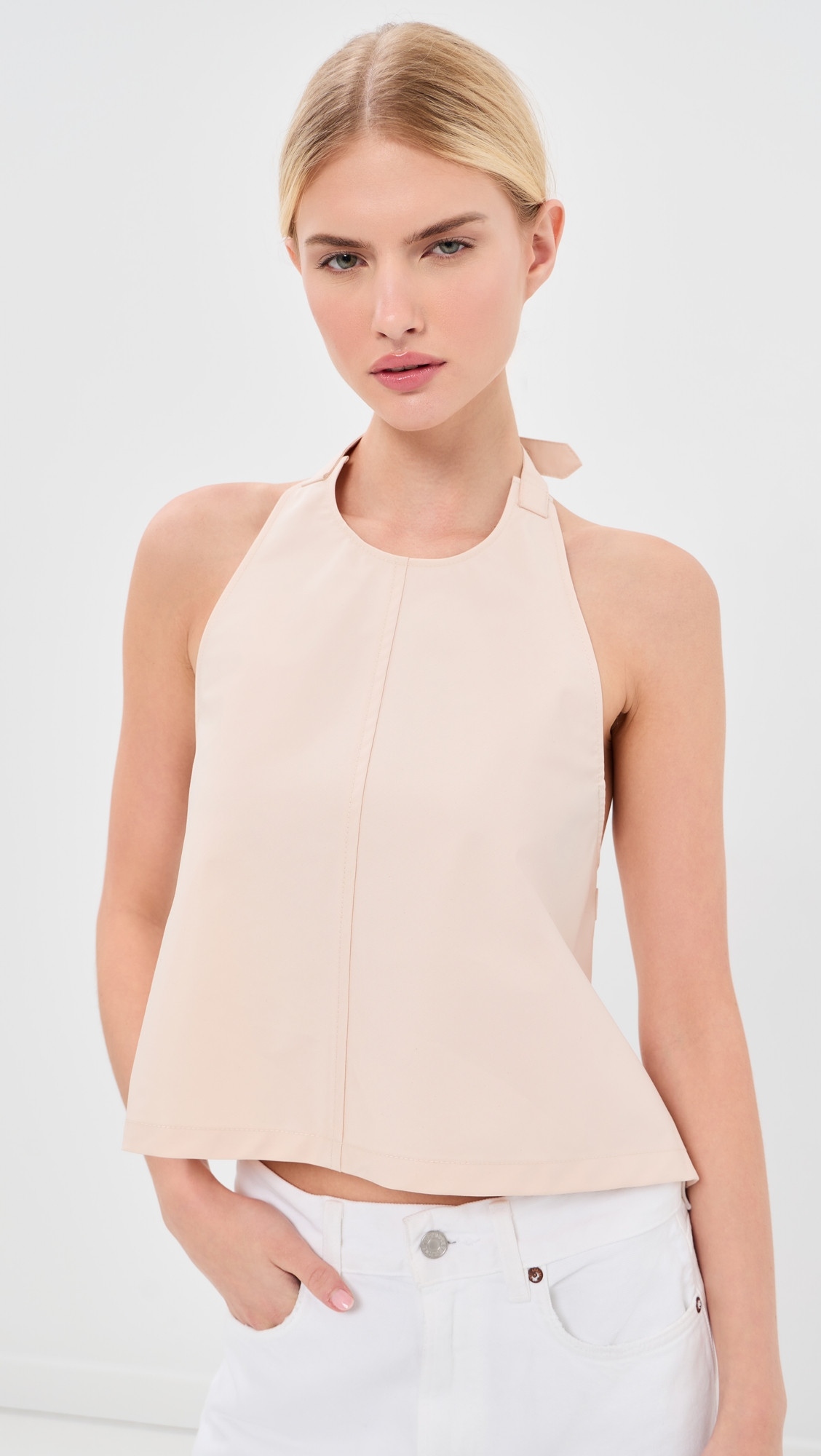 WARDROBE. NYC Clean Backless Halter Top Dove S | Shopbop