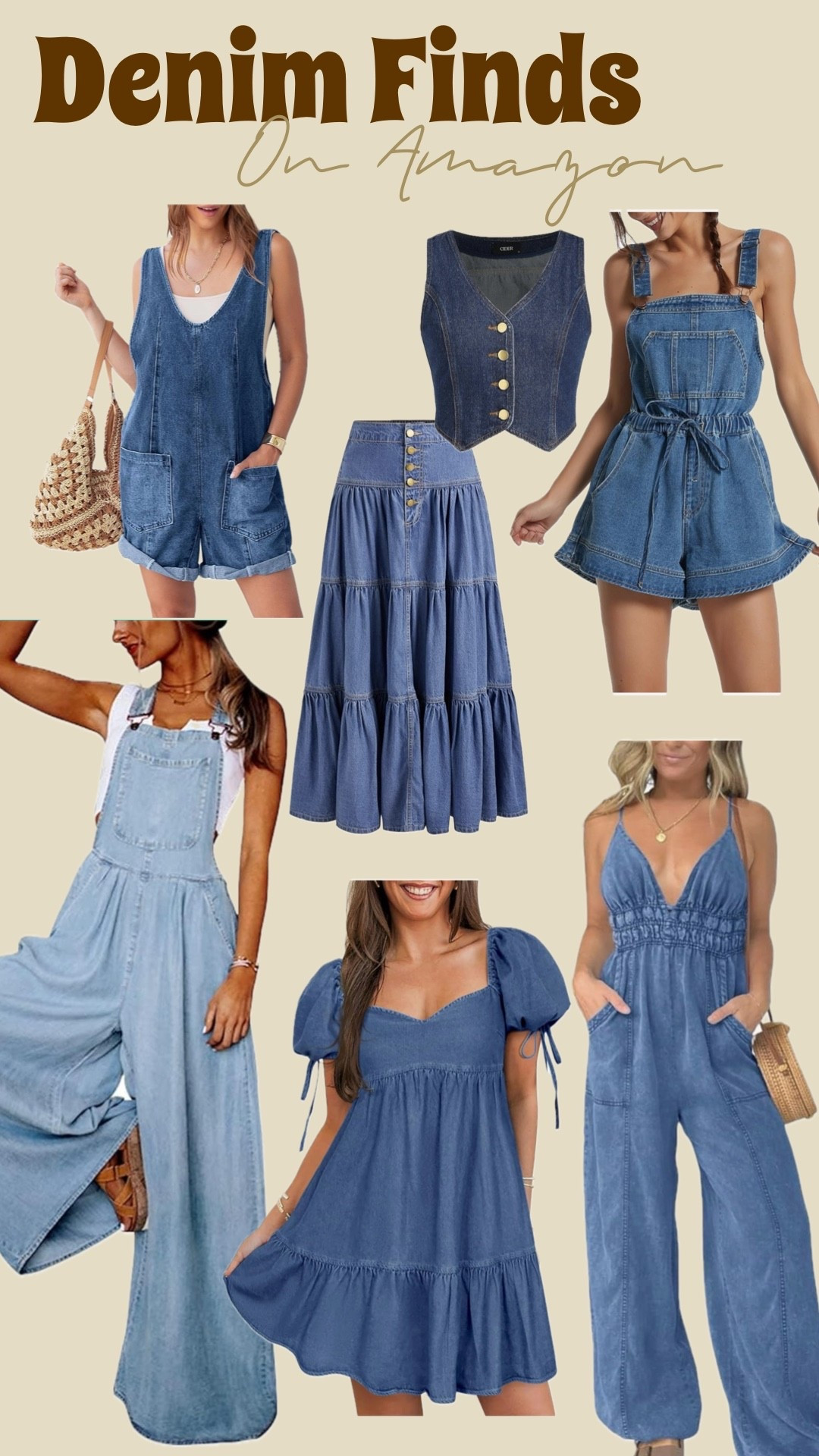 Denim denim denim 🤩 

Denim dress, denim romper, denim jumper, denim vest, denim skirt, country concert, fall style, fall outfit, pumpkin patch outfit 

#LTKFindsUnder50 #LTKSeasonal #LTKFindsUnder100