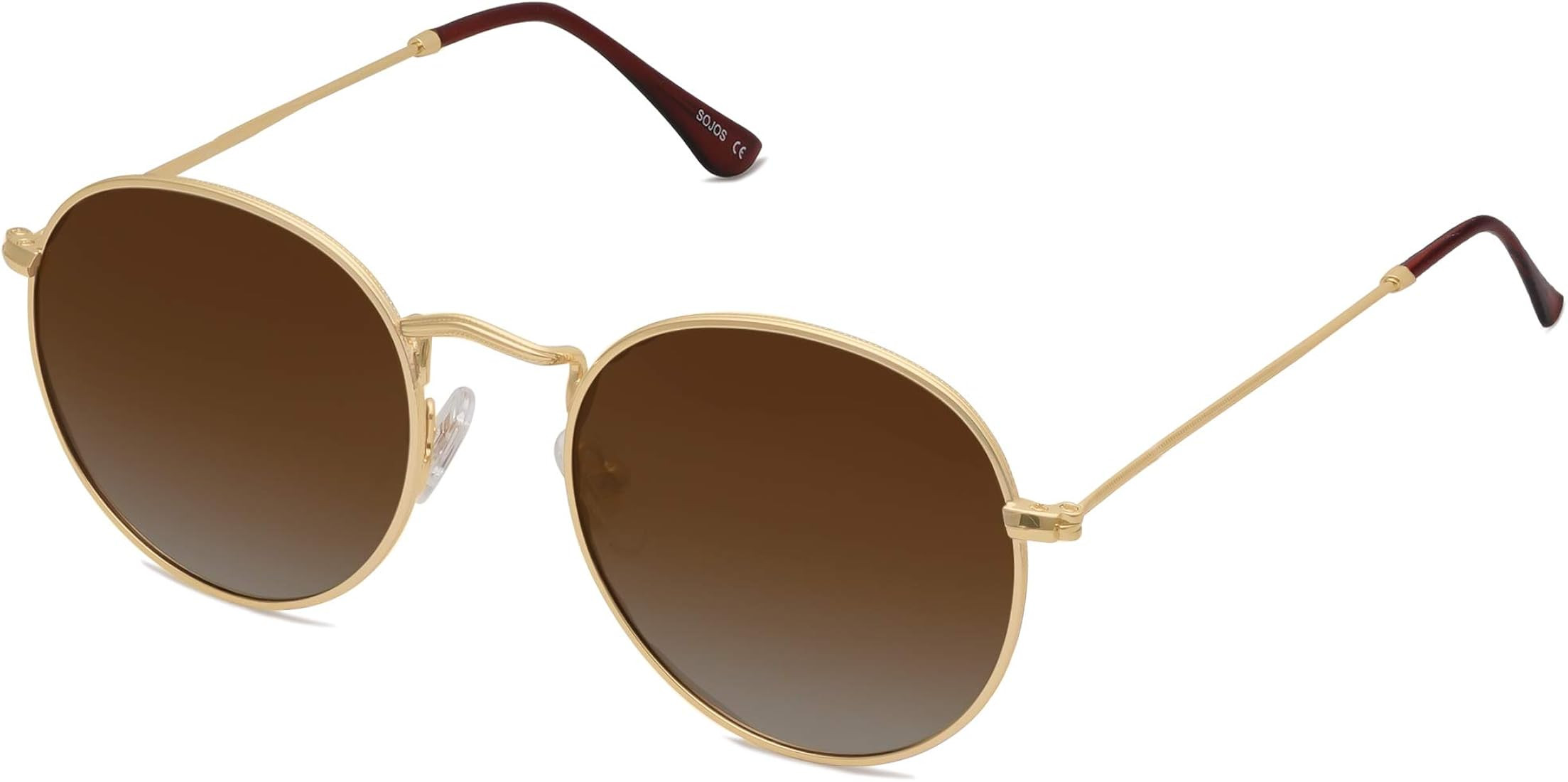 SOJOS Small Round Polarized Sunglasses for Women Men Classic Vintage Retro Shades UV400 SJ1014 | Amazon (US)