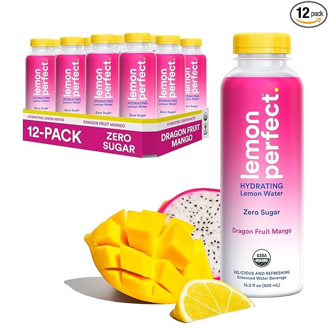 Lemon Perfect Dragon Fruit Mango, Hydrating Flavored Lemon Water, Zero Sugar, Delicious and Refre... | Amazon (US)