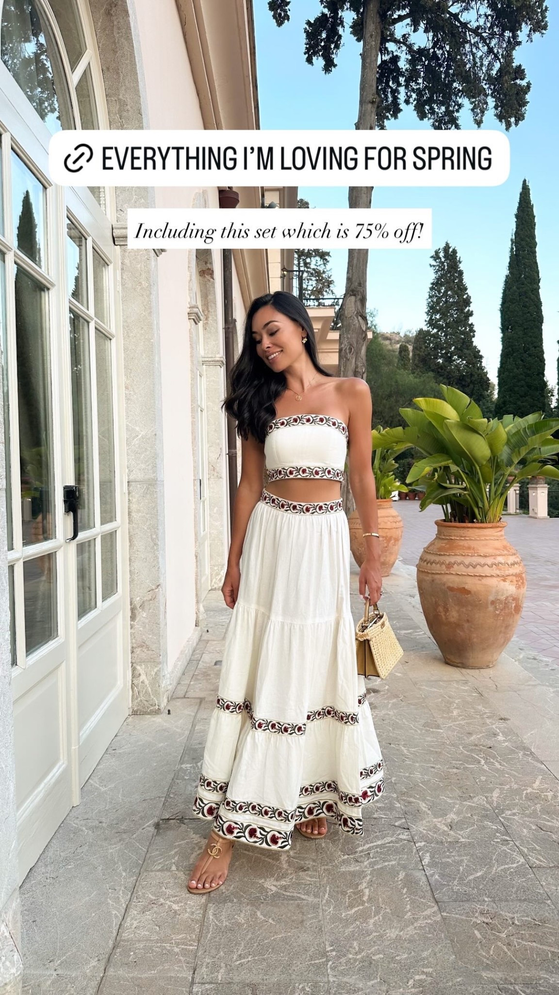 ROSEWATER House set, Sicily outfit, Italy outfit, spring break outfit, vacation outfit, skirt set. 

#LTKSaleAlert #LTKTravel #LTKootd