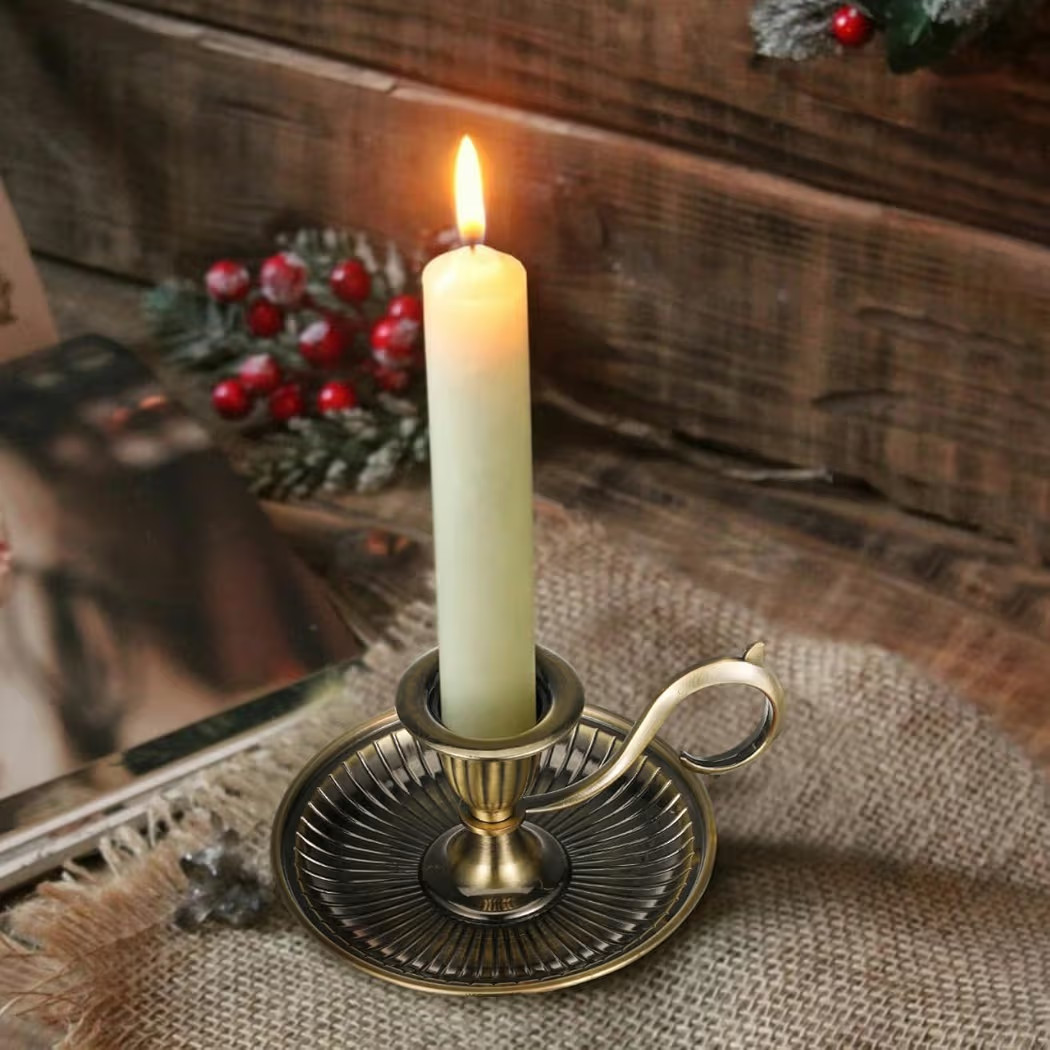 HOMSFOU Retro Candlestick - Small Zinc Alloy Candle Holder, for Party Wedding Christmas Table Hom... | Amazon (US)