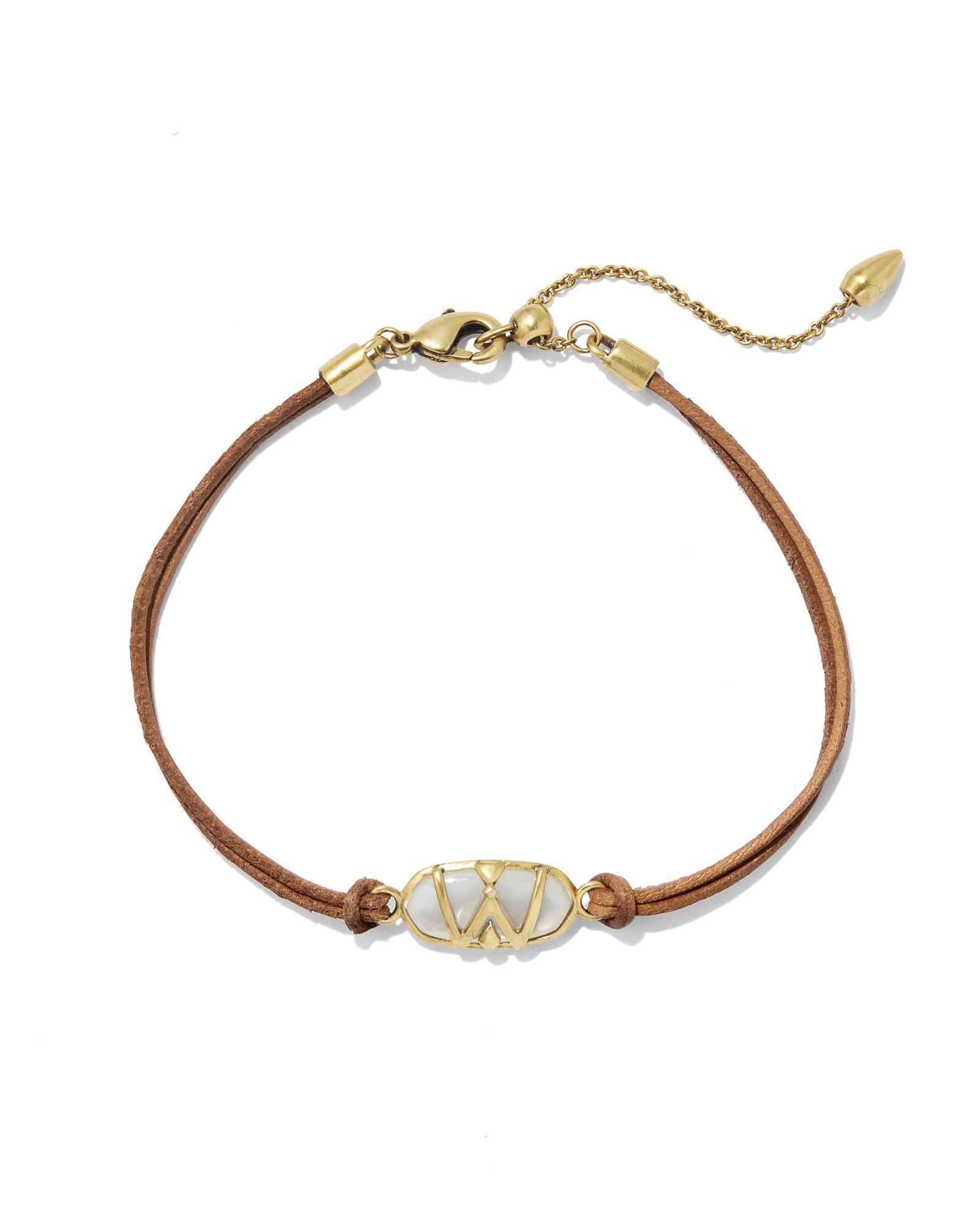 Wrangler® x Yellow Rose by Kendra Scott Elaina Vintage Gold Corded Bracelet in Ivory Mother-of-P... | Kendra Scott