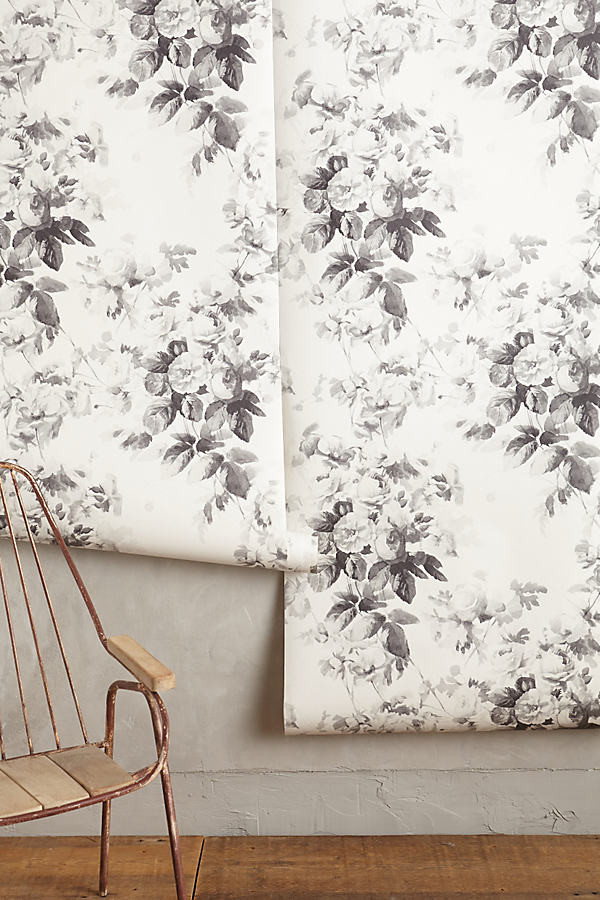 Smoky Rose Wallpaper By House Of Hackney in Grey Size ALL | Anthropologie (US)