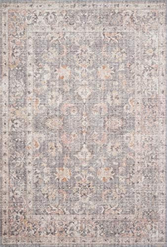 Loloi II Skye Collection SKY-01 Grey / Apricot, Traditional 7'-6" x 9'-6" Area Rug | Amazon (US)