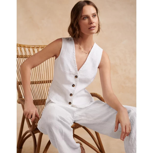 Linen Waistcoat | Coats & Jackets | The  White Company | The White Company (UK)