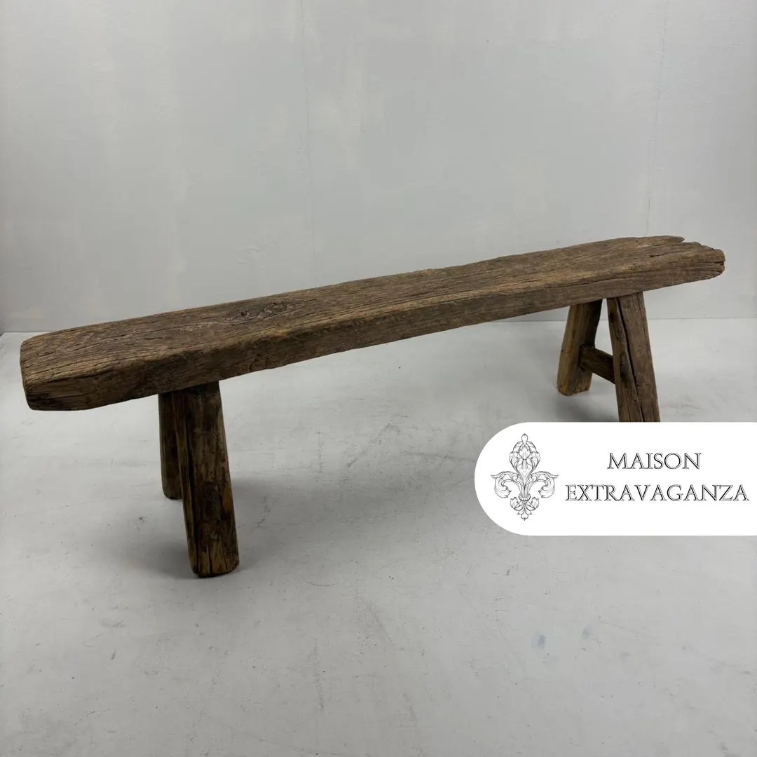 Rare Antique Chinese School Bench Handcrafted Elmwood, 80-100 Years Old, 90cm Wide, 24cm High, 19... | Etsy (US)