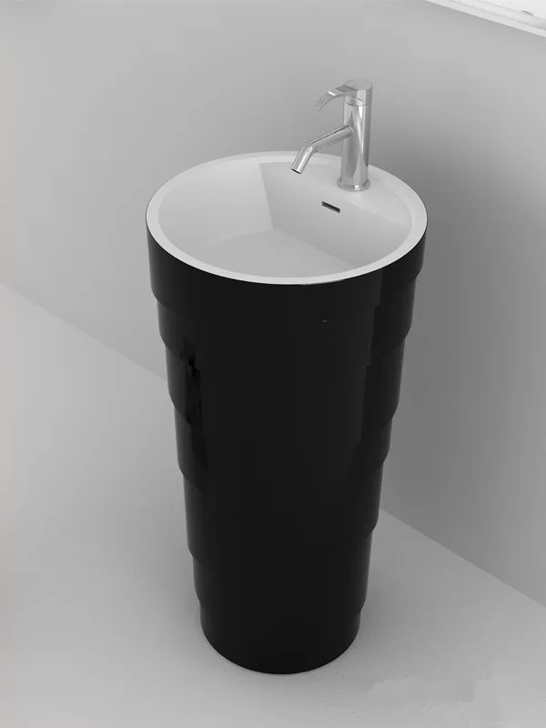 RO1818BL Circular Pedestal Bathroom Sink with Overflow | Wayfair Professional